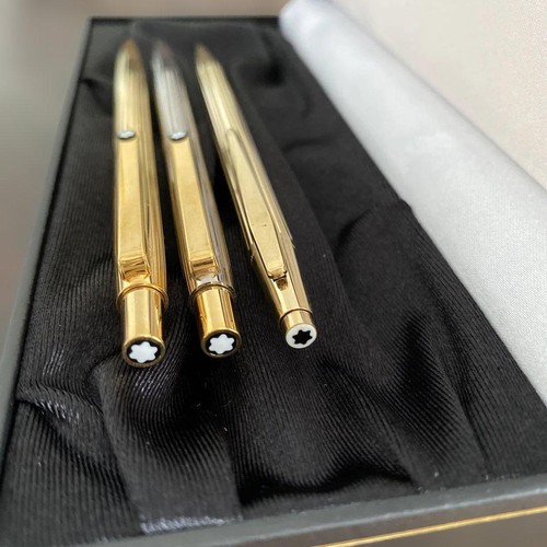 Montblanc Set Of 2 Ballpoint Pens And 1 Mechanical Pencil - Picture 3 of 5
