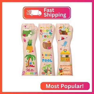Gameza Last Day of School Tattoos - 6 Sheets Schools out for Summer Decorations
