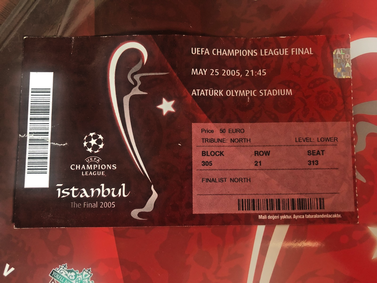 CHAMPIONS LEAGUE FINAL 2005 PROGRAMME AC Milan v Liverpool