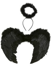 Dark Angel Costume Wings and Halo Accessory Set
