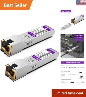 1000BASE-T SFP Transceiver, SFP to RJ45, 1.25G Copper SFP to Ethernet Module ...