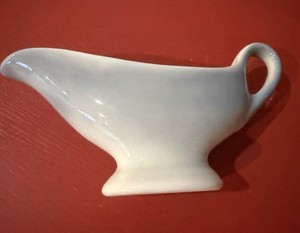 Vintage Syracuse China Small Gravy Boat – Gray/white – Restaurant Ware USA