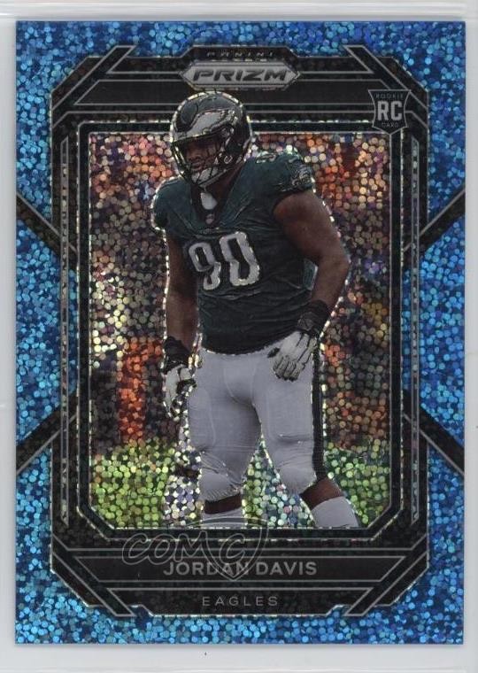 2022 Panini Prizm Rookies Blue Sparkle 37/96 Jordan Davis #371 Rookie RC 03tv