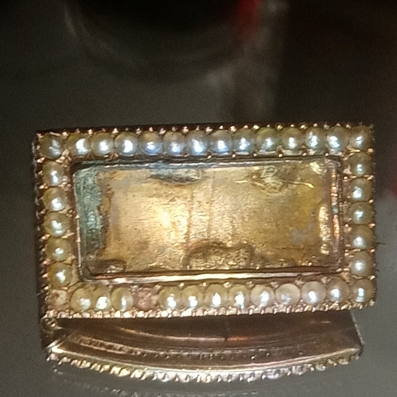 Victorian Mourning Brooch  c1800's Damaged READ DESCRIPTION 