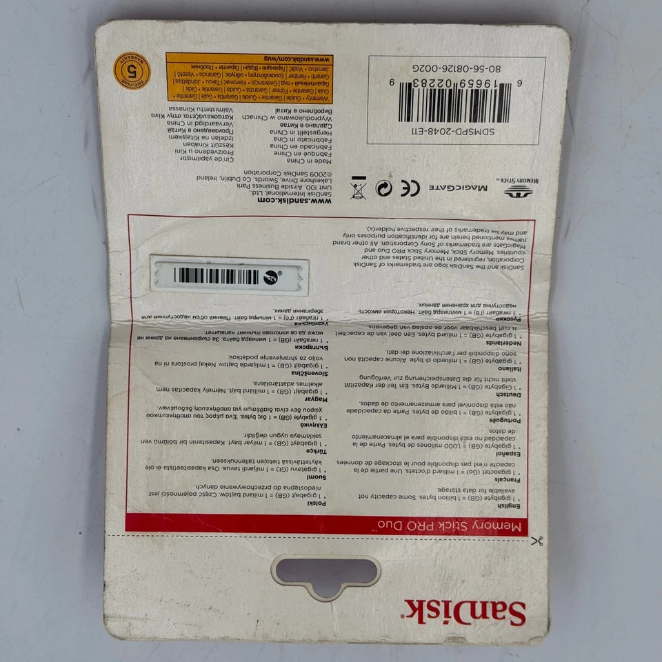 2GB 2 GB Memory stick pro Duo Sandisk for Sony camera and camcorder - Image 4 of 4