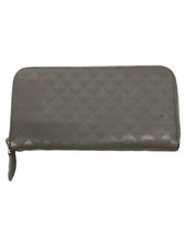 EMPORIO ARMANI Men's Leather Long Wallet in Gray