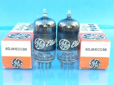 GE 6DJ8 ECC88 WHITE LABEL SMOKIE TUBES CURVE TRACER MATCH PAIR FOIL O GTR SWEET