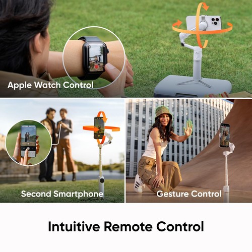 Flow 2 White - Faltbarer AI Phone Gimbal, AI Tracking, Multi-Person Tracking, ... - Bild 7 von 9