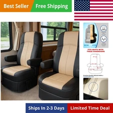 2 Pack RV Seat Covers for Captains Chairs,Motorhome Seat Covers for Class-A RV