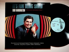 It's Fun Being Saved Bob Harrington Sermon Christian Vinyl LP Record VG+ SIGNED