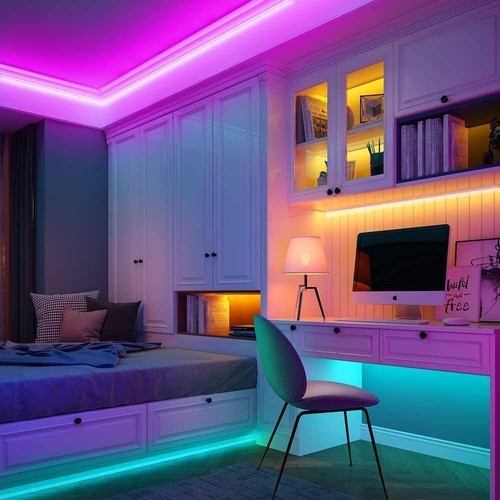 5 Meter Waterproof LED String Lights with 300 Colorful 5050 RGB LEDs and Bluetoo - Picture 2 of 10