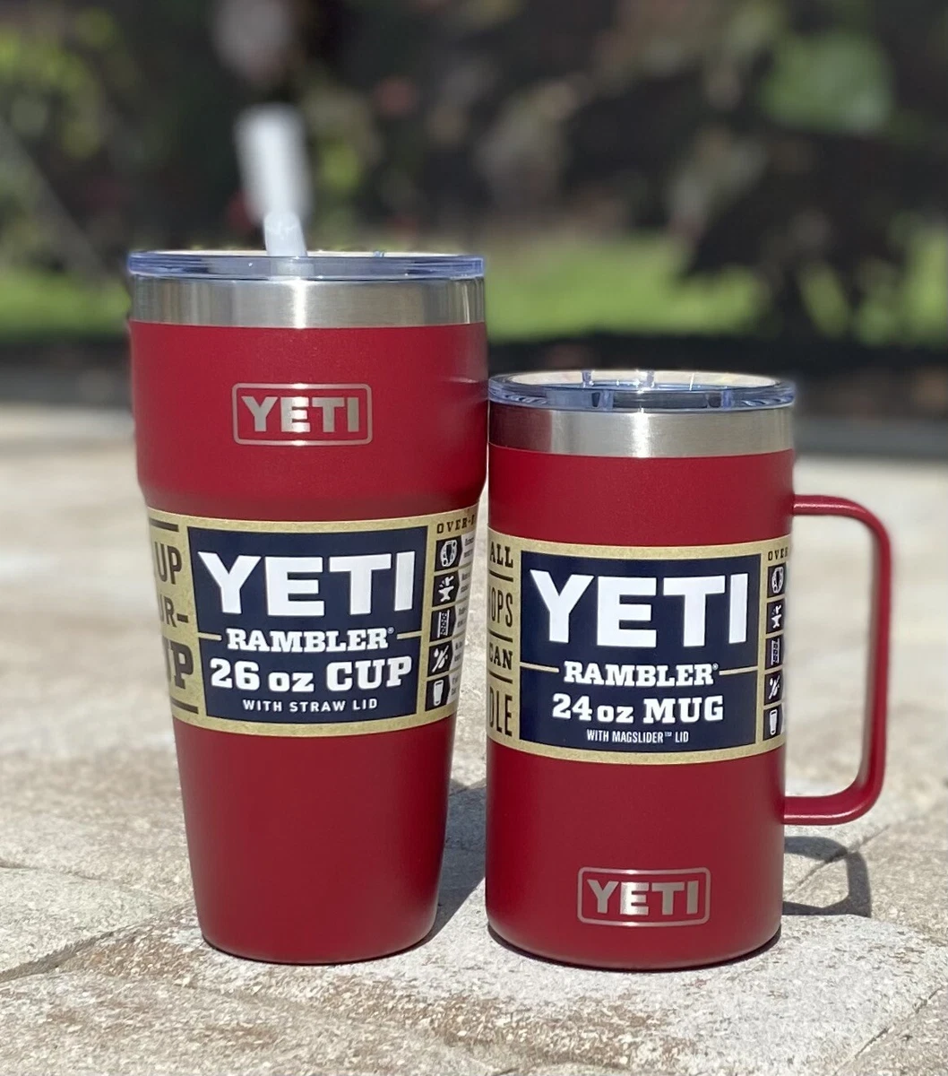 YETI Rambler 26-fl oz Stainless Steel Cup with Straw Lid at