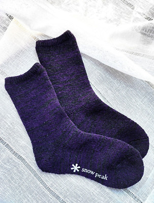     Snow Peak     wool blend Socks purple/grey NWOT