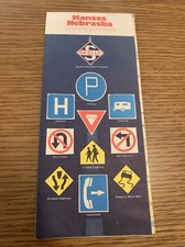 Vintage 1976 Skelly Oil Co. Kansas Nebraska Oil Gas Station Travel Road Map