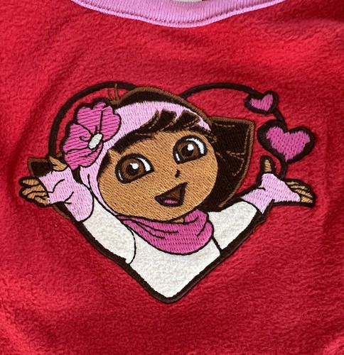 NWT Dora The Explorer Sleep Pajama Top Sz 4T Red Valentines - Picture 4 of 7