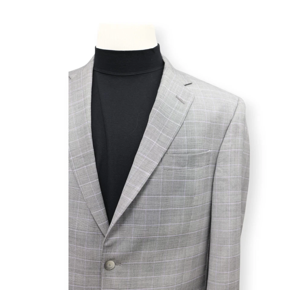 Blazer HART SCHAFFNER MARX masculino cinza claro roxo casaco esportivo 44 L - Imagem 3 de 4