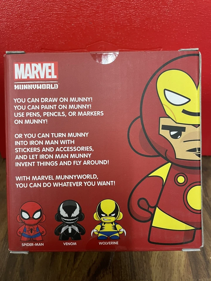 Kidrobot Marvel Mini Munny Ironman 4” Vinyl Figure. DIY Create your own NIB - Image 2 of 4