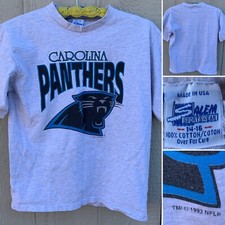 Vintage Carolina Panthers c 1993 NFLP T-Shirt sizs 14-16 kids 90s 1990s