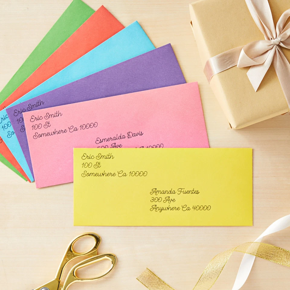 120 Pack #10 Windowless Colored Business Envelopes, 6 Colors, 4-1/8 x 9-1/2 In - Image 2 of 4