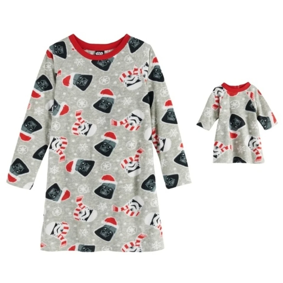 Disney Star Wars Nightgown Girl & Doll Set Dark Vader Girls Size 6 NEW - Image 2 of 3