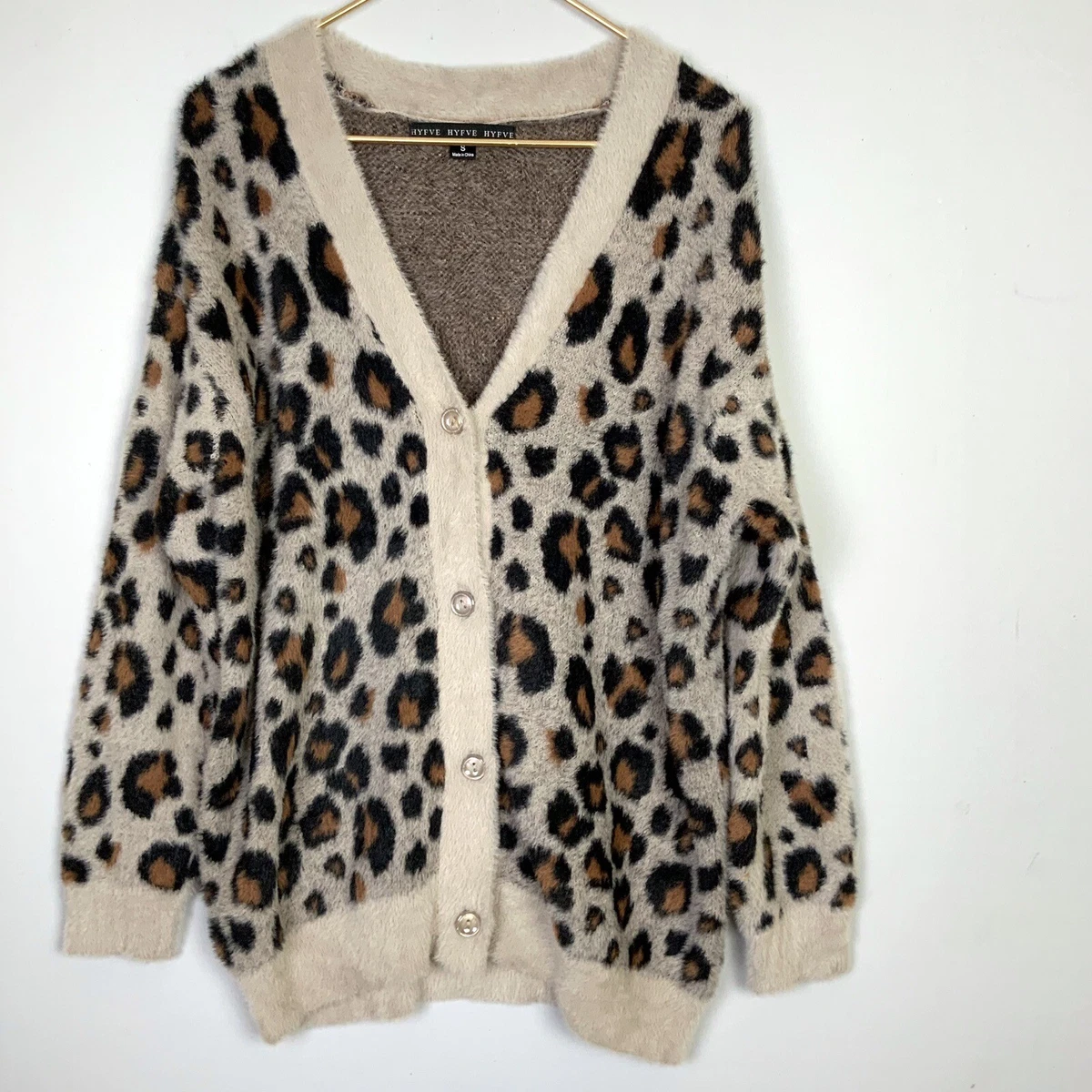 Leopard eyelash best sale cardigan