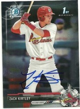 2017 Bowman Chrome ZACH KIRTLEY Signed Card autograph CARDINALS RC