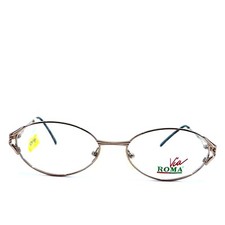 Via Roma VR 524 GLD Gold Round Oval Eyeglasses Frames 50[]15 135 mm