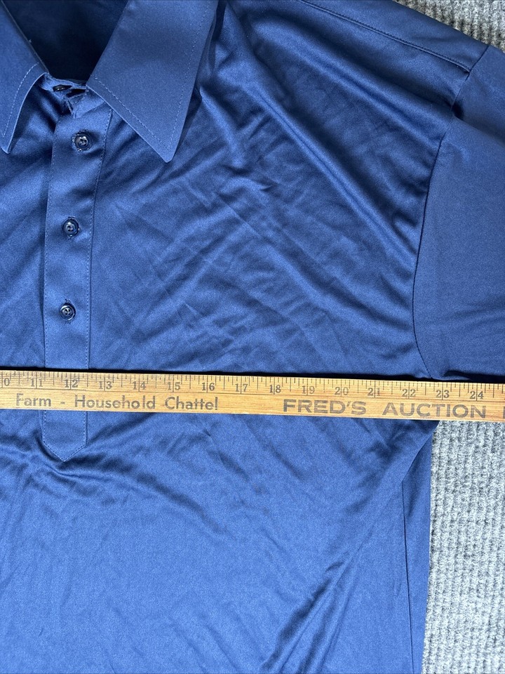 NWOT Collars and Co Collar Polo Golf Shirt Mens 2XL Dark Blue Solid