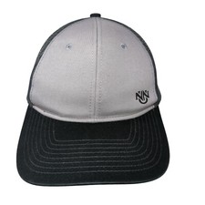 Port Authority Snapback Trucker Hat Gray One Size Adjustable Mesh Back Cotton