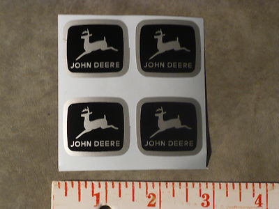 4 JOHN DEERE 1-1/4 inch wide 2-legged Silver Deer DECALS Tractor Computer Cut