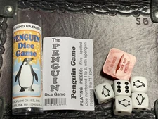 Penguin Dice Game - Instructions with 5 Dice Tabletop Gaming Customized D6 RPG