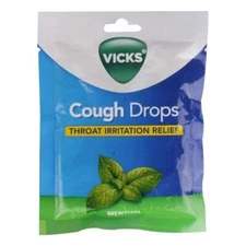 Vicks Cough Drops Candy 20 Pieces Pouch - Menthol Flavor / (Ginger)