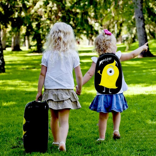 2PC Kids Luggage Set 16"/18"Suitcase+13"Backpack Carry On Bag Travel Cover Gif - Picture 53 of 86