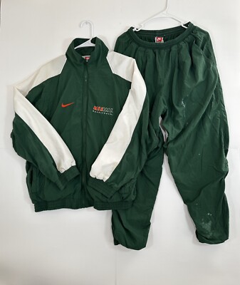 Vintage Nike Miami Hurricanes Mens Tracksuit 90s NCAA Football