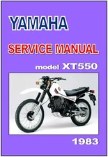 YAMAHA Workshop Manual XT550 K 1983 Maintenance Service & Repair XT550K