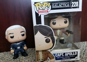 Funko Pop Vinyl Battlestar Galactica #228 Captain Apollo NIB w/bonus Adama | eBay