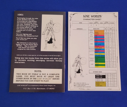 Man in Chainmail with Sword and Shield - Lost Worlds Fantasy Combat Book Game - Imagen 2 de 2