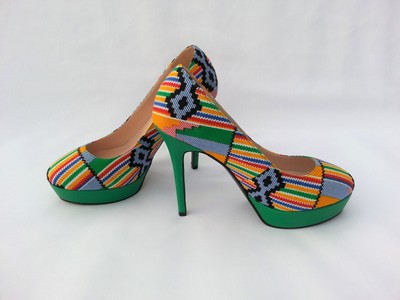 Women/'s Shoes African Print Ankara UK Size 3,4,5,6,7