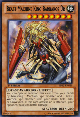 Beast Machine King Barbaros Ür BP02-EN084 Rare Unlimited