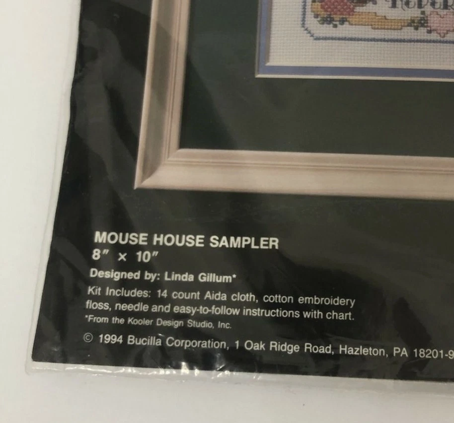 Bucilla Counted Cross Stitch Kit Mouse House Sampler 40776 8 X 10 Friends Tree - Image 3 of 4