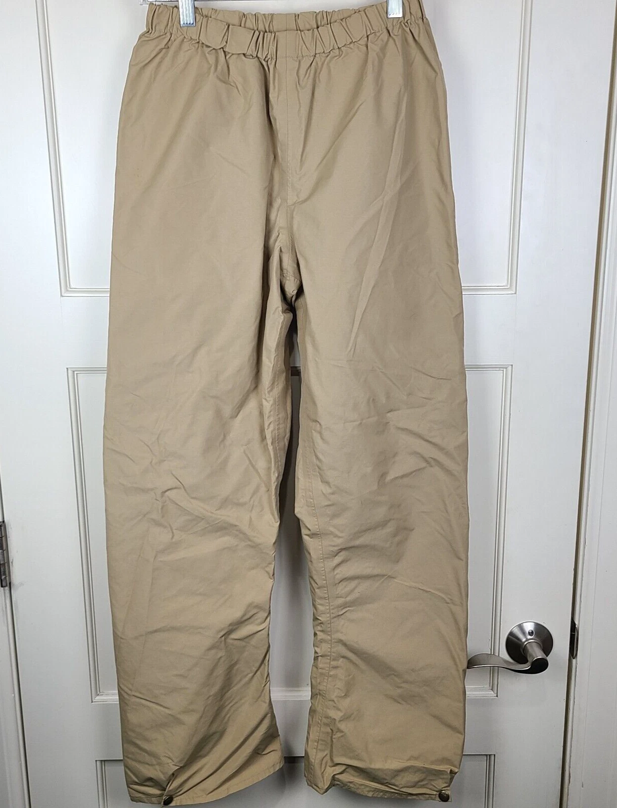 Vintage CABELA'S Gore-Tex Tan Rain Pants Fishing Hunting Waterproof Size: XS