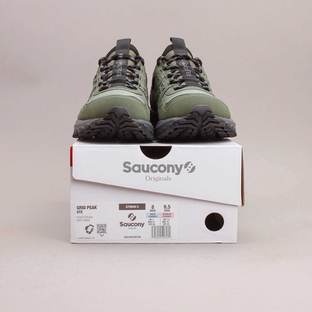 Saucony Originals Grid Peak GTX Gore-Tex Forest Black New Saucony Originals Grid Peak GTX Gore-Tex Forest Black New