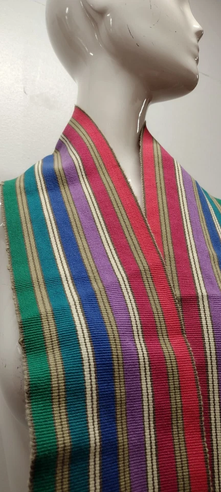 Vintage 80s Rainbow Wide Belt Sash Liz Claiborne DESIGNER Unisex Size M L Gay - Image 2 of 4