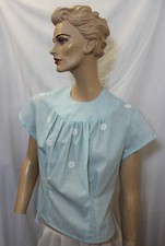 Womens 1940's 50s Blouse World War Two Land Girl Rockabilly RnR R&R