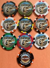 Harley Davidson Wide Print Poker Chip First Flight HD In NC   (Pick 1) CLOSED