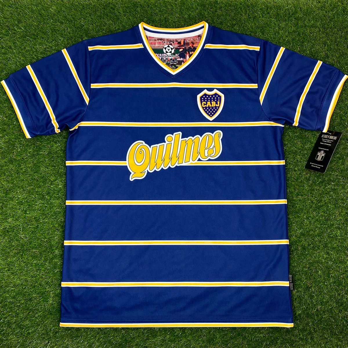 Boca Juniors - Camisa Replica de Futbol Retro, 1998 (Tallaje Americano)