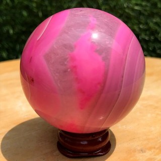 220G Rare Rose Pink Agate Ball Crystal Sphere Mineral Specimen Healing Reiki