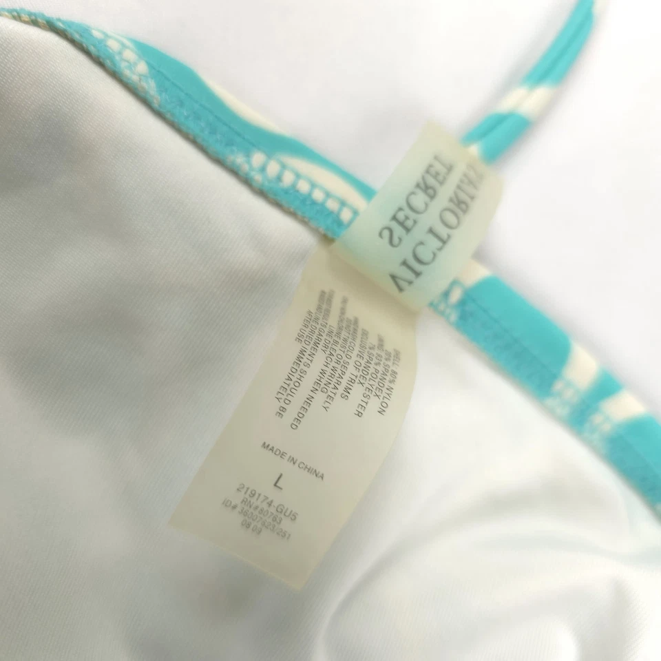 Conjunto de bikini vintage Y2K Victorias Secret MED/LG azul burbuja corbata lateral Foto 4 de 4