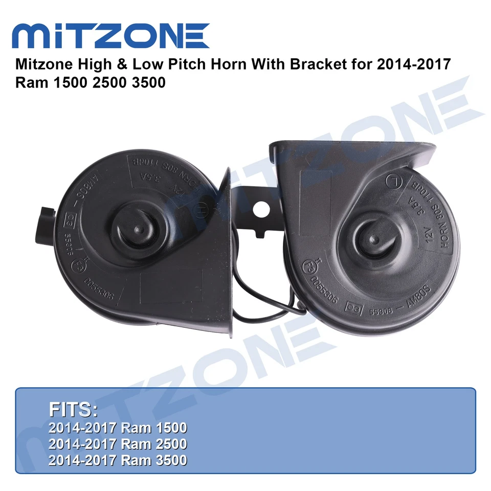 Chifre de passo alto e baixo Mitzone com suporte para 2014-2017 Ram 1500 2500 3500 - Imagem 3 de 4