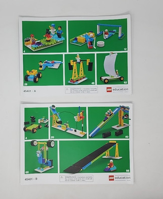 LEGO 45401 BricQ Motion Essential Instruction Manuals 45401-A and 45401-B